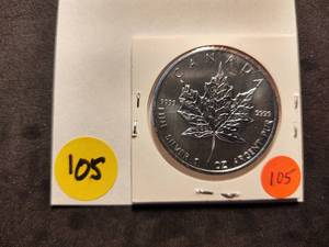 2011 Canadian Maple Leaf $5 1 0z .9999 Silver Coin