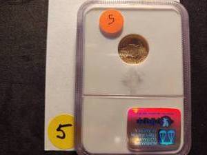 2000 $5 American Gold Eagle 110 Oz. Gold NGC MS69