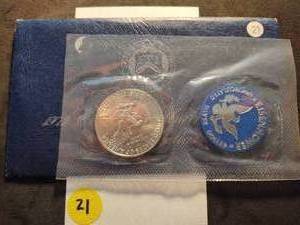 1972 Uncirculated Eisenhower Silver Dollar Unopened in original Mint Package With COA