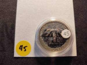 1986-S Ellis Island Proof Commemorative 90% Silver Dollar US Coin