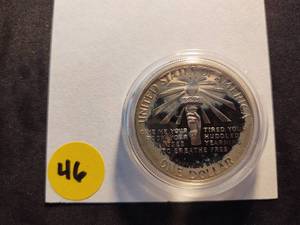 1986-S Ellis Island Proof Commemorative 90% Silver Dollar US Coin