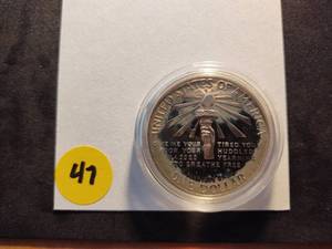 1986-S Ellis Island Proof Commemorative 90% Silver Dollar US Coin