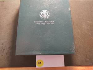 1990 U.S. Prestige Proof set with 90% Silver Dollar