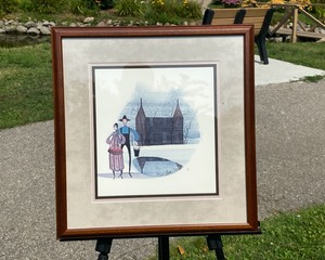 lot 282 image: P. Buckley Moss Framed Folk Art Print - LIMITED EDITION PRINT
