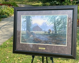 lot 275 image: CROSSING PATHS turkey print by Darrell Bush