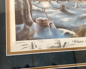 lot 264 image: WINTER TRANQUILITY Rock Falls Tranquility Series - J.D. Speltz