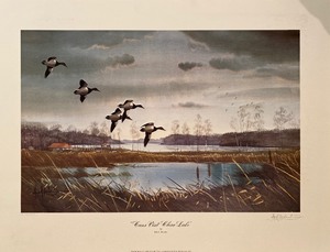 lot 291 image: CANS VISIT CLEAR LAKE Les Kouba RARE PRINT vintage