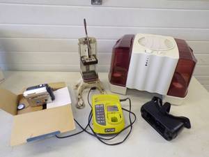 lot 24 image: Samsung Digital Camera, French Fries Slicer, Humidifier, Gear VR Goggles and Tool Charger
