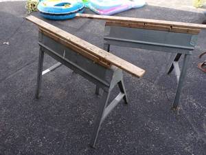 lot 63 image: Pair of Sawhorses