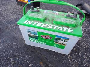 lot 120 image: Interstate Deep Cycle Marine  RV Battery 12v
