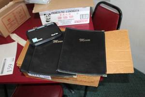 lot 159 image: Menu Folders and Payment Receipt Trays