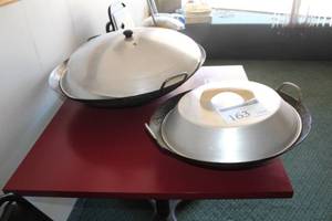 lot 163 image: Lot of (2) Cooking Pans with Lids