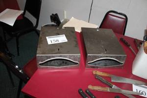 lot 158 image: Lot of (2) Stainless Steel Napkin Holders