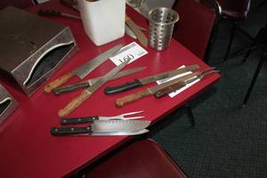 lot 160 image: Kitchen Knives, Cutting Forks
