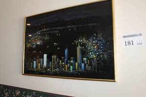 lot 181 image: Hong Kong Night Signed Framed Wall Art