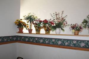 lot 188 image: Faux Plants with Pots and Vases