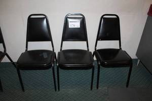 lot 176 image: Lot of (3) Padded Dining Chairs
