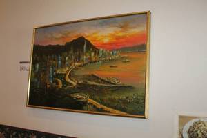 lot 180 image: Hong Kong Sunset Signed Framed Wall Art