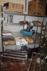 lot 137 image: NSF Stainless Steel Wire Storage Rack 4-Tier