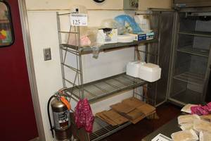 lot 125 image: Stainless Steel Wire Storage Rack 3-tier