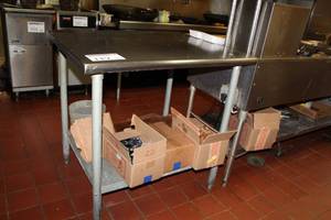 lot 119 image: NSF Stainless Steel Prep Table