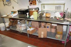 lot 118 image: NSF Stainless Steel Prep Table