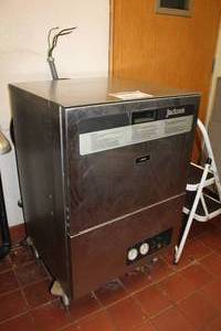lot 107 image: Jackson NSF Commercial Stainless Steel Door Type Single Rack Kitchen Dishwasher
