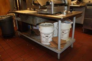 lot 121 image: NSF Stainless Steel Prep Table