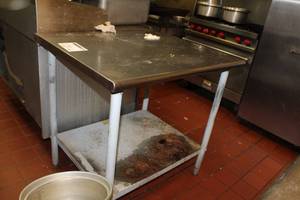 lot 120 image: NSF Stainless Steel Prep Table
