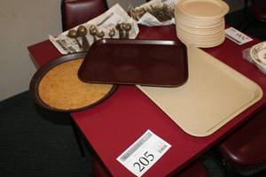 lot 205 image: Lot of (3) Plastic Serving Trays
