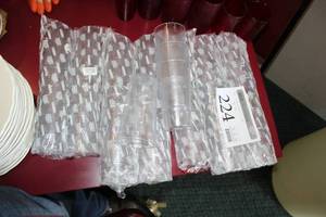 lot 224 image: Lot of (42) Clear Plastic Water Cups