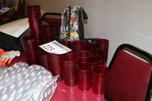 lot 225 image: Lot of (30) Red Plastic Water Cups