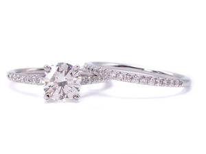 Brand New 1.50 Carat Colorless Brilliant Round Diamond Wedding Set in 14k White Gold $7450