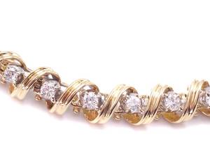 Upscale 2 Carat Diamond Estate Tennis Bracelet in 14k White Gold $5400