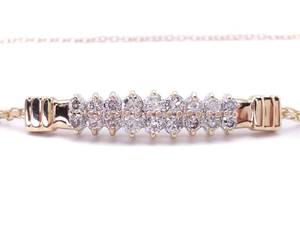 1 Carat Diamond Estate 7 Bracelet in 14k Yellow Gold