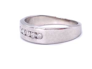 12 Carat High Grade Diamond Estate Ring  Band in 14k White Gold $3500 Appraisal Included