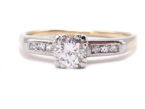 1 Carat Vintage Diamond Wedding Set in 14k Yellow Gold $3300 Appraisal Included