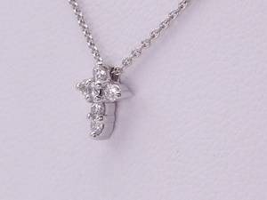 Roberto Coin Tiny Treasures Diamond and Ruby Baby Cross Necklace in 18k White Gold $800