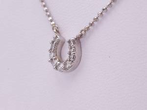 Roberto Coin Tiny Treasures Styled Diamond Horseshoe Necklace in 14k White Gold $750