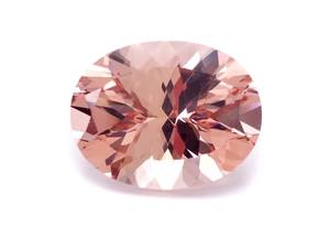 12.78 Carat Peach Morganite Gemstone Oval Cut