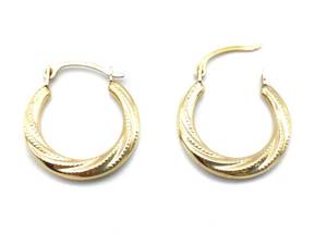 14k Yellow Gold Huggie Estate Earrings