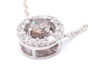 LeVian Chocolate and White Diamond Estate Pendant in 14k White Gold $2750