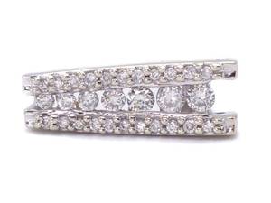 Elegant Graduated Diamond Estate Pendant in 14k White Gold $2400