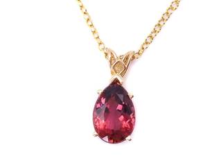 Beautiful Rhodolite Gemstone Estate Necklace in 14k Yellow Gold $1850