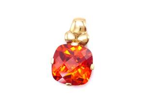 Colorful 5 Carat Mandarin Orange Spessartite Garnet Estate Pendant in Yellow Gold $1050