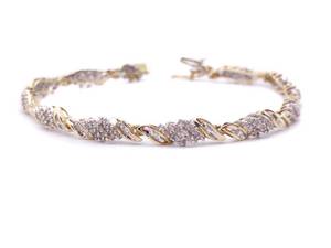 Ladies Diamond Estate 7 Tennis Bracelet in 10k Yellow Gold $1750
