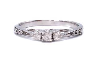Past, Present, Future Diamond Estate Ring in White Gold $1250