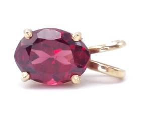 Splendid Rhodolite Gemstone Estate Pendant in 14k Yellow Gold