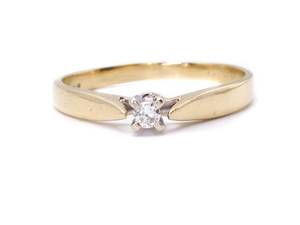 Vintage 18k Yellow Gold Diamond Estate Ring