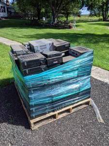 lot 285 image: Pallet of Producer Power Amps, Audio Equipment, Extron Units, and More
